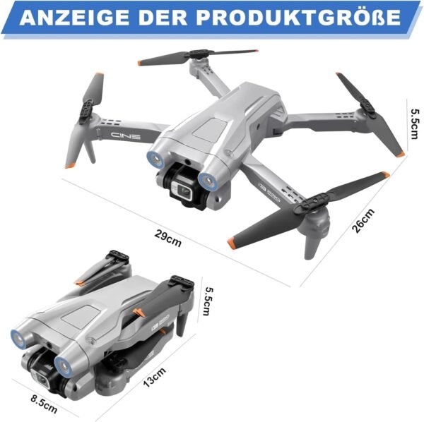 Faltbarer RC-Quadcopter mit 1080P HD FPV-Kamera – Hindernisvermeidung, Headless-Modus, Ein-Knopf-Start/Landung, 3D-Flips, Geschwindigkeitsregelung, 2 Akkus – Ideal für Anfänger. - Image 2