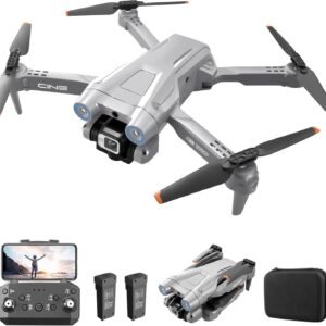Faltbarer RC-Quadcopter mit 1080P HD FPV-Kamera – Hindernisvermeidung, Headless-Modus, Ein-Knopf-Start/Landung, 3D-Flips, Geschwindigkeitsregelung, 2 Akkus – Ideal für Anfänger.