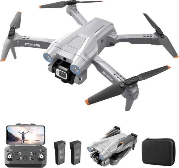 Faltbarer RC-Quadcopter mit 1080P HD FPV-Kamera – Hindernisvermeidung, Headless-Modus, Ein-Knopf-Start/Landung, 3D-Flips, Geschwindigkeitsregelung, 2 Akkus – Ideal für Anfänger.