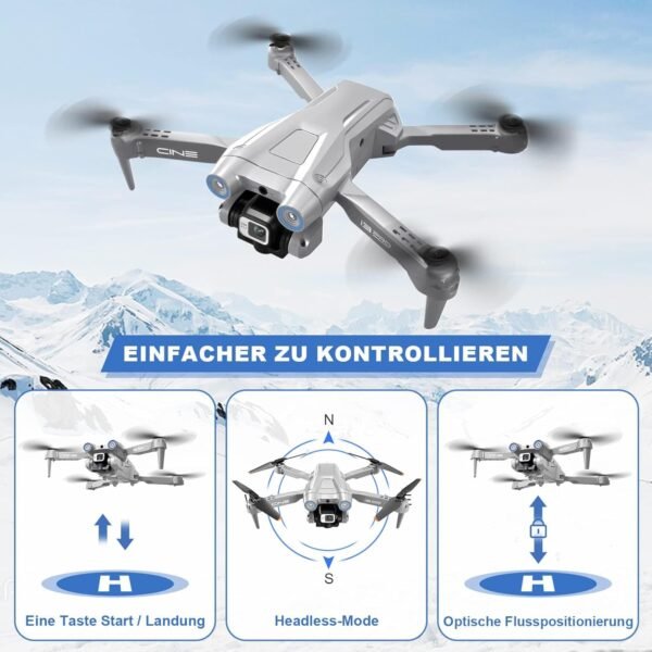 Faltbarer RC-Quadcopter mit 1080P HD FPV-Kamera – Hindernisvermeidung, Headless-Modus, Ein-Knopf-Start/Landung, 3D-Flips, Geschwindigkeitsregelung, 2 Akkus – Ideal für Anfänger. - Image 5