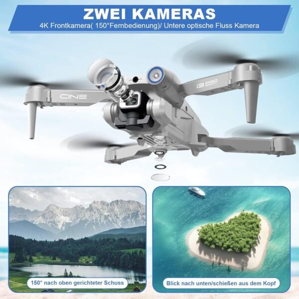 Faltbarer RC-Quadcopter mit 1080P HD FPV-Kamera – Hindernisvermeidung, Headless-Modus, Ein-Knopf-Start/Landung, 3D-Flips, Geschwindigkeitsregelung, 2 Akkus – Ideal für Anfänger. - Image 6