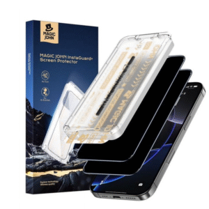 MAGIC JOHN - Premium-Bildschirmschutz. staubdicht. blasenfreies Design. ultraklar. für iPhone und Samsung